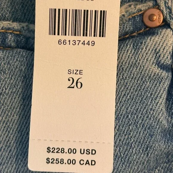 MOTHER "Superior" NWT Ultra Hise Rise Button Fly Denim Shorts - $228 Retail - Picture 13 of 17